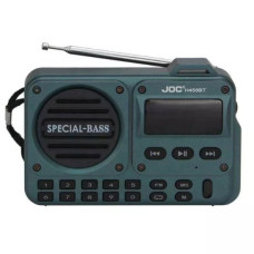 Компактный радиоприемник JOC H011BT-L Bluetooth с аккумулятором зеленый